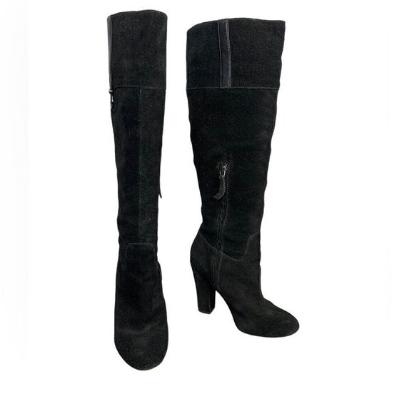 Joan and David Sterla Black Suede Knee High Boots | Size 8 - Picture 3 of 10